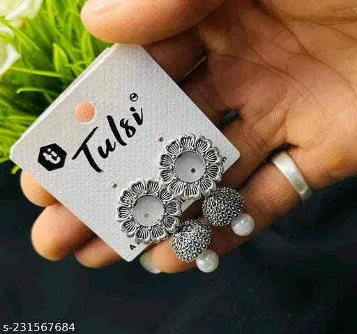 Oxidised Silver Plated Earrings ( Combo Of 6)
