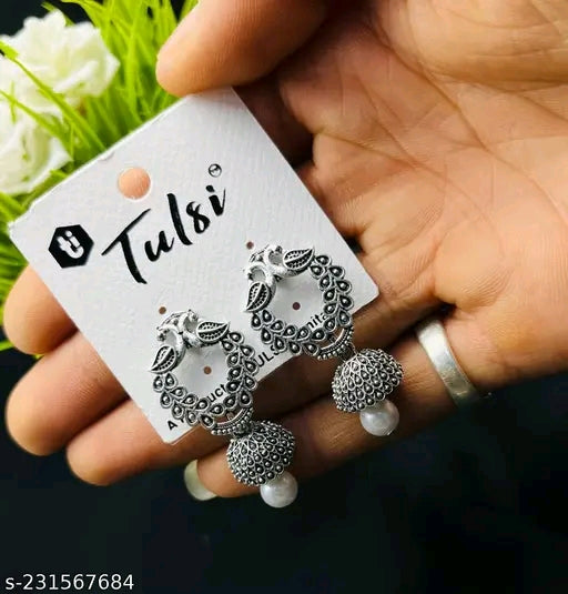 Oxidised Silver Plated Earrings ( Combo Of 6)